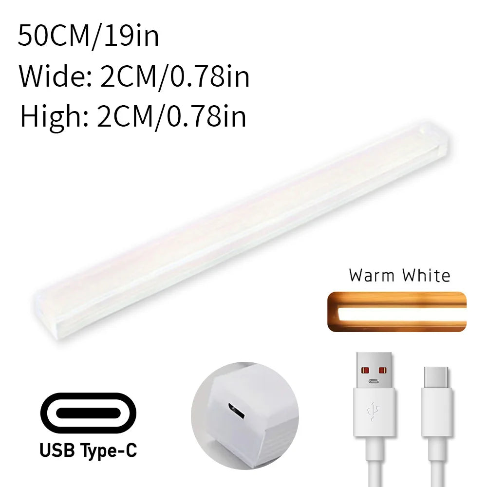 LED Motion Sensor Night Light – USB Rechargeable Under-Cabinet Lighting for Kitchens, Bedrooms & Wardrobes | Smart Indoor Sensor Lamp